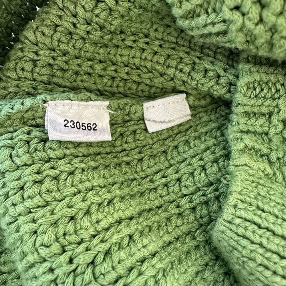 LOFT Green Ribbed Knit Button Front Cardigan Sweater Women’s Medium 3/4 Sleeve - Picture 7 of 7